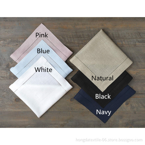 Hemstitch Napkin 100% Linen Dinner Napkin